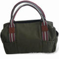 Fabric Handbag, Made of 12oz Washing Canvas with Artificial Leather/210D Lining/Cotton Ribbon Handle